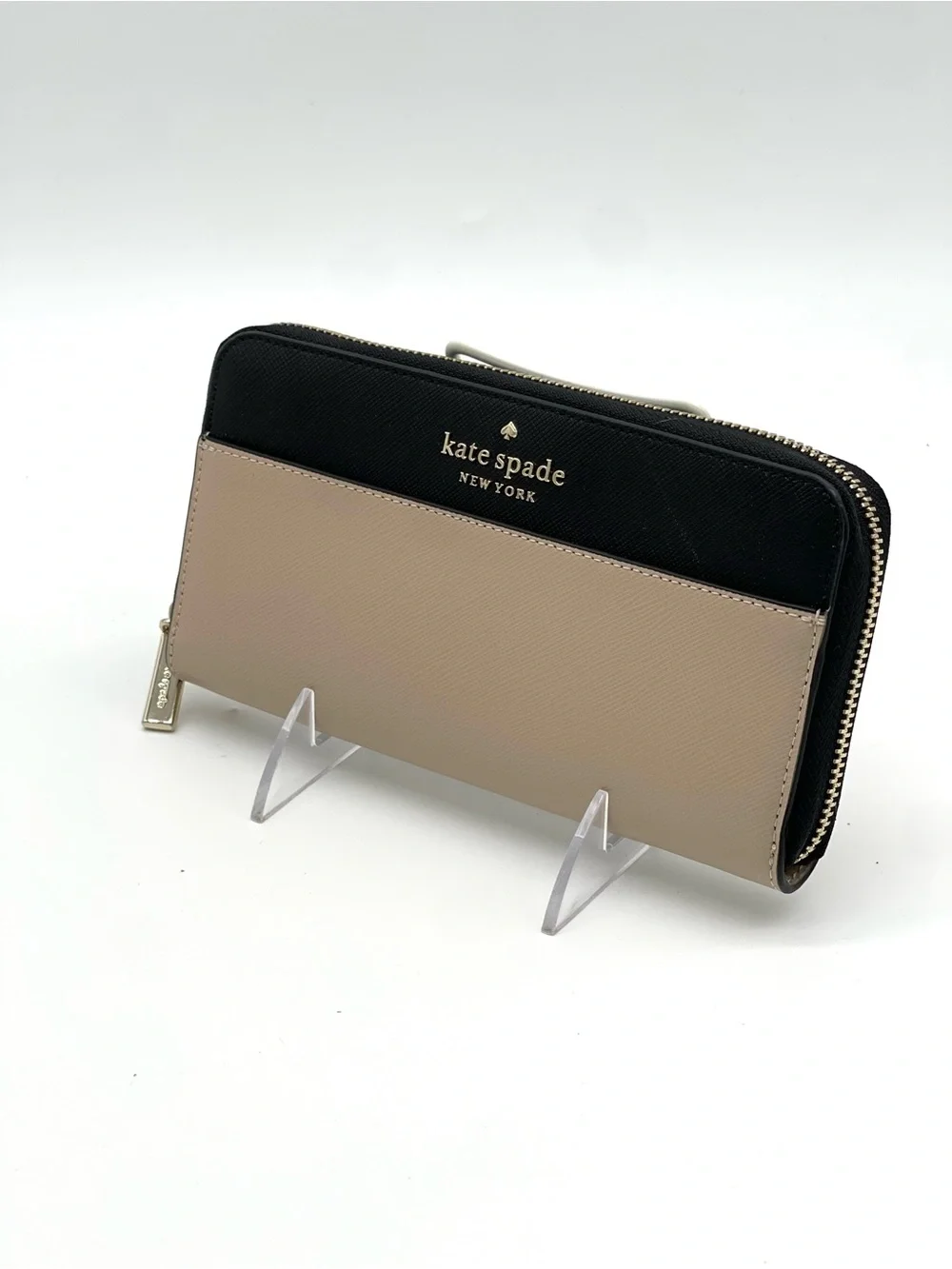 Kate Spade Large Continental Wallet Black/Warm Beige